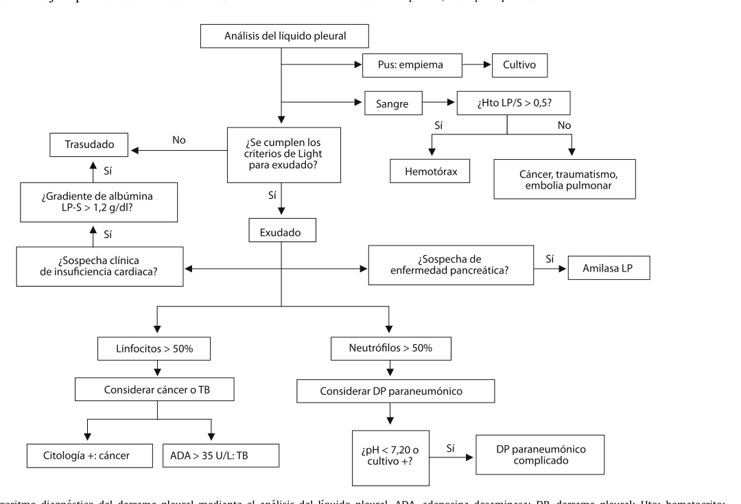 Figura 1 — Algoritmo diagnóstico do derrame pleural