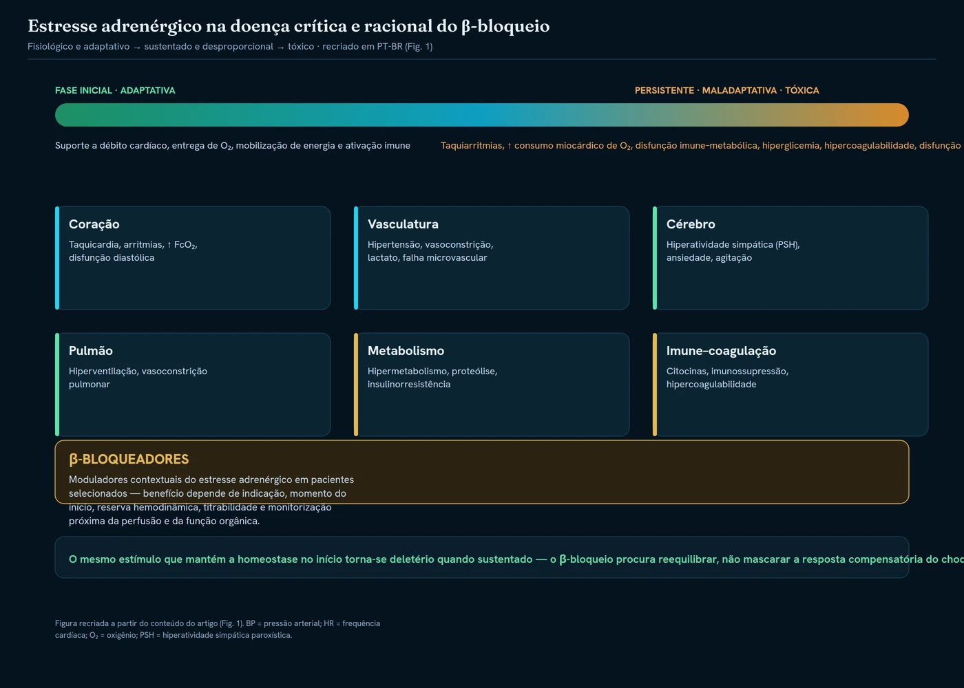 Adrenergic stress in critical illness and rationale for beta-blockade (recreated infographic)